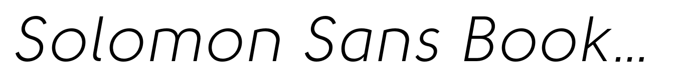 Solomon Sans Book Italic